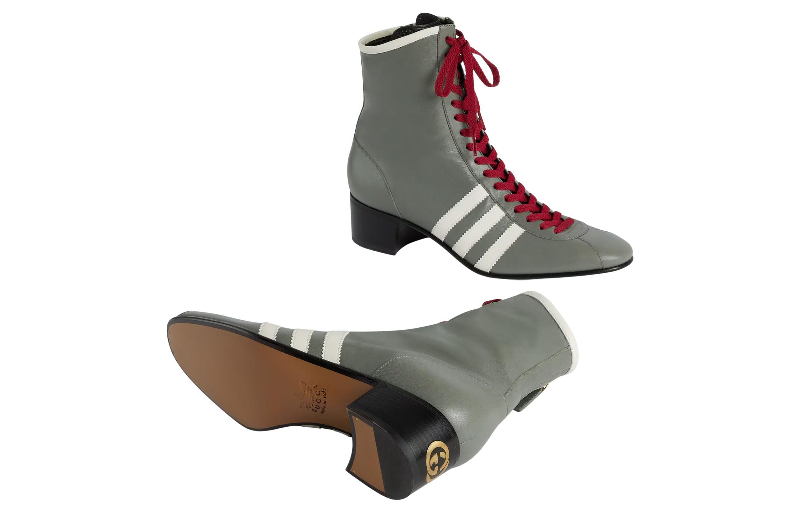 Details for Bottes Sneakers en Cuir Gucci x adidas Originals ''Gris'' 714871-AABAA-1545