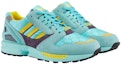 Lookbook Gucci Adidas Originals ZX 8000 Sneakers 'Biru Aqua Kuning Coklat' 721936-AAA9L-4644