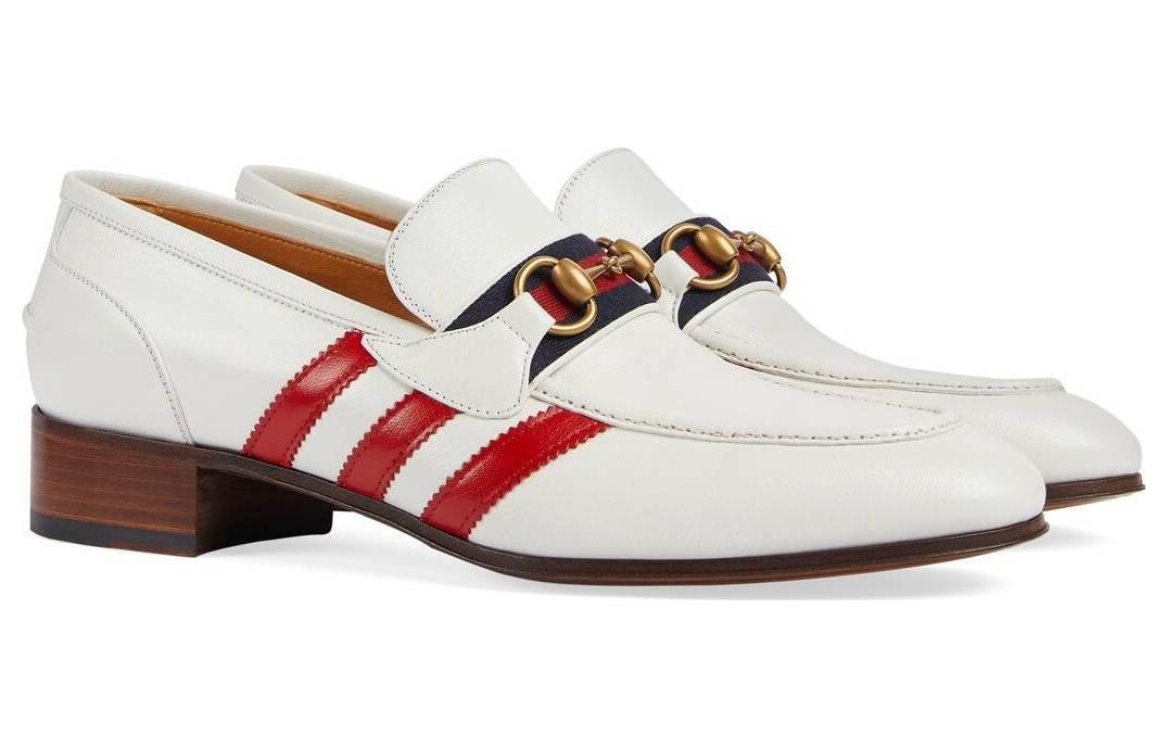 Shop Gucci adidas x Leder Slip-On Loafer ''Weiß'' 702283-1DOQ0-9153