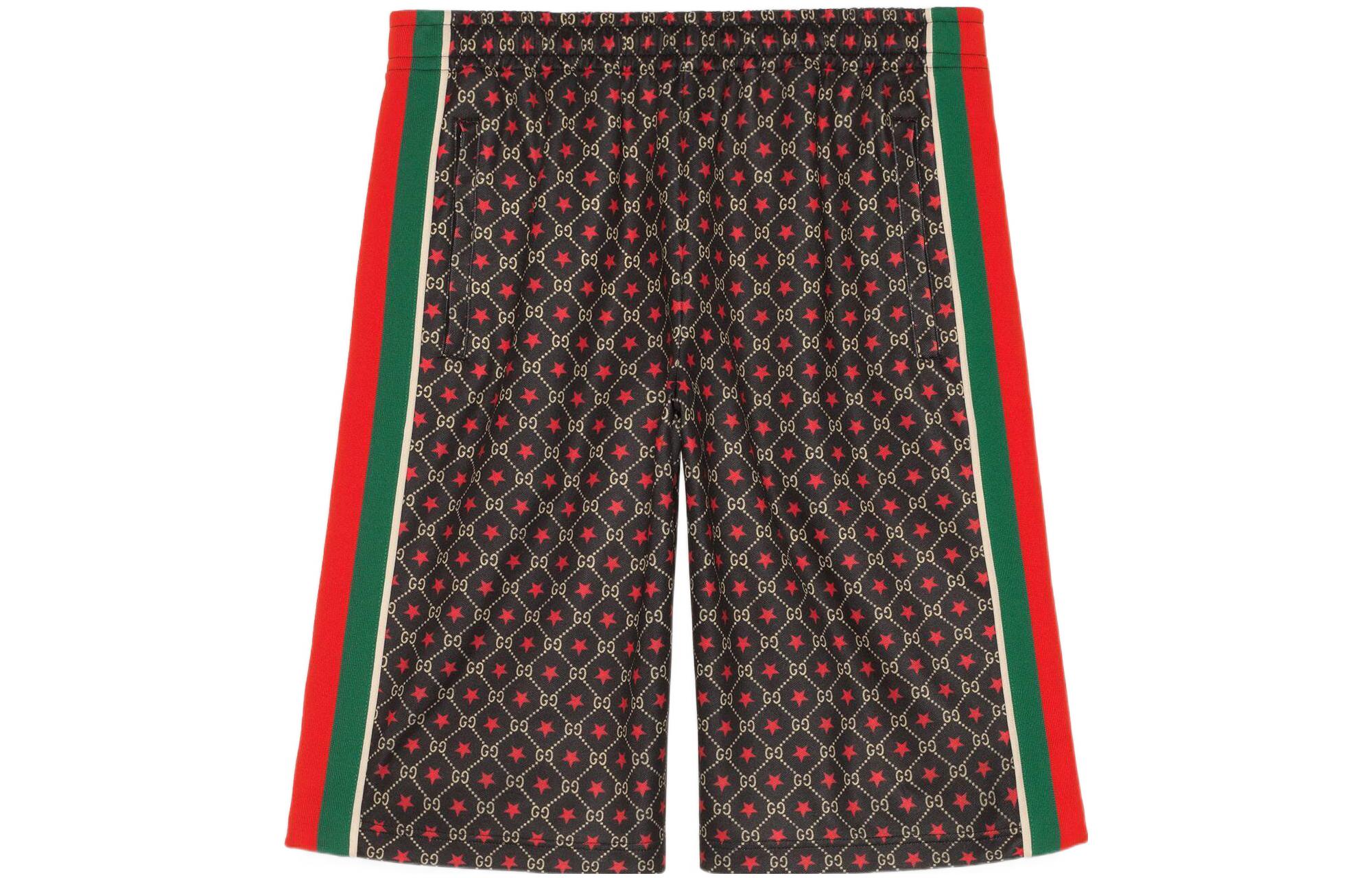 Gucci All-Over Print Side-Striped Brown Shorts 575736-XJBA6-1145