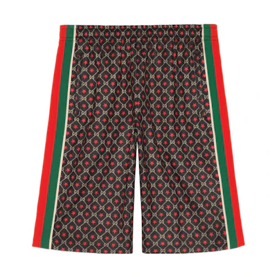 Gucci All-Over Print Side-Striped Brown Shorts 575736-XJBA6-1145