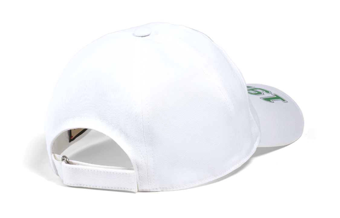 Shop GUCCI 字母標誌棉質棒球帽 男女通用 白色 7731354HA7F9200