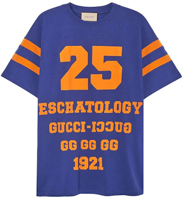 Gucci Baju-T Leher Bulat Cetakan Huruf Biru Gelap 655459-XJDHG-4323 Buy Gucci Baju-T Leher Bulat Cetakan Huruf Biru Gelap 655459-XJDHG-4323