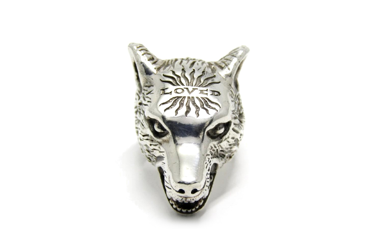 GUCCI Anger Forest Wolf Head 925 Silver Ring  - Silver. 476902 圖 3