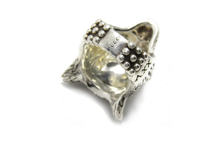 GUCCI Anger Forest Wolf Head 925 Silver Ring  - Silver. 476902 圖 7