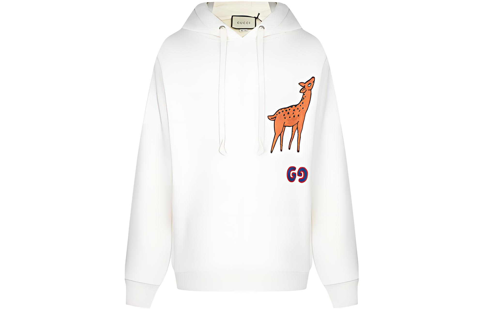 Gucci Animal Print Hoodie Beige Unisex Long Sleeve Pullover Sweater 475374-XJBB7-9230