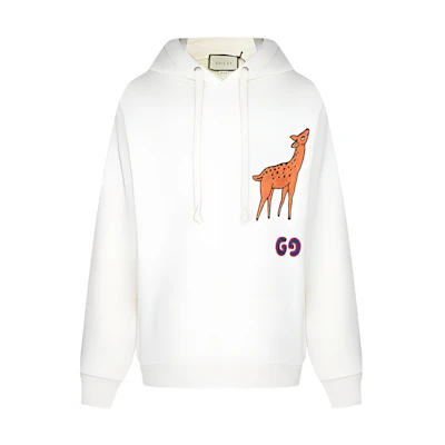 Gucci Animal Print Hoodie Beige Unisex Long Sleeve Pullover Sweater 475374-XJBB7-9230