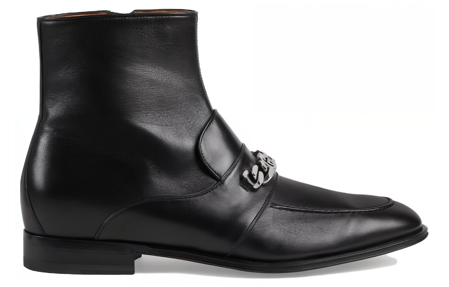 Order Botte Cheville Gucci ''Cuir Noir'' 746688-AABUV-1000