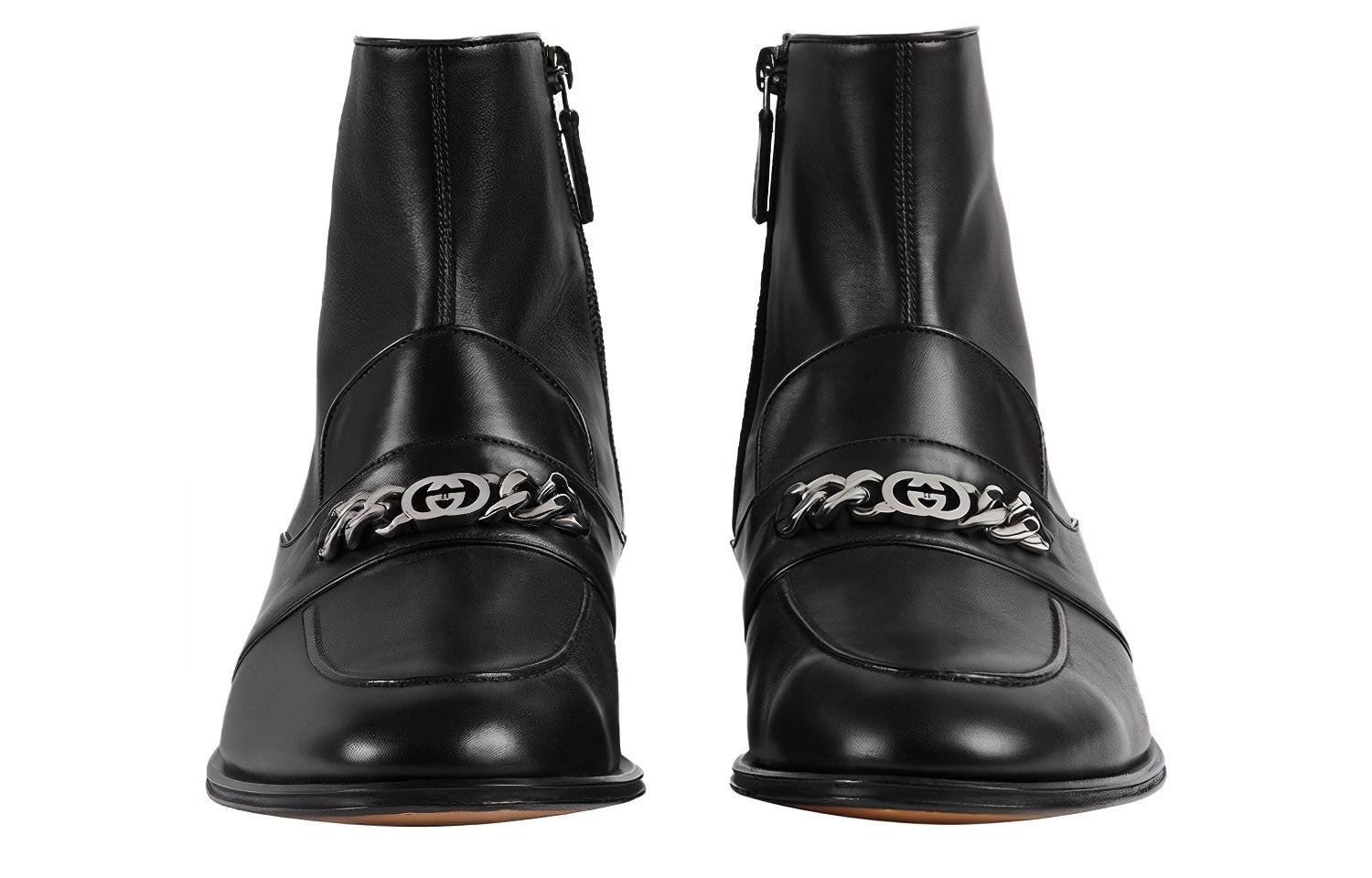 Purchase Botte Cheville Gucci ''Cuir Noir'' 746688-AABUV-1000