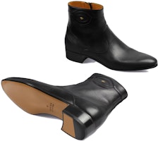 古驰黑色皮革拉链圆头靴 719742-06F00-1000 Purchase 古驰黑色皮革拉链圆头靴 719742-06F00-1000