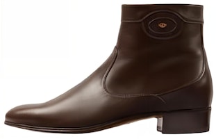 Gucci Ankle Boot 'Logo Embellished - Cocoa' 719742-06F00-2140 Gucci Ankle Boot 'Logo Embellished - Cocoa' 719742-06F00-2140