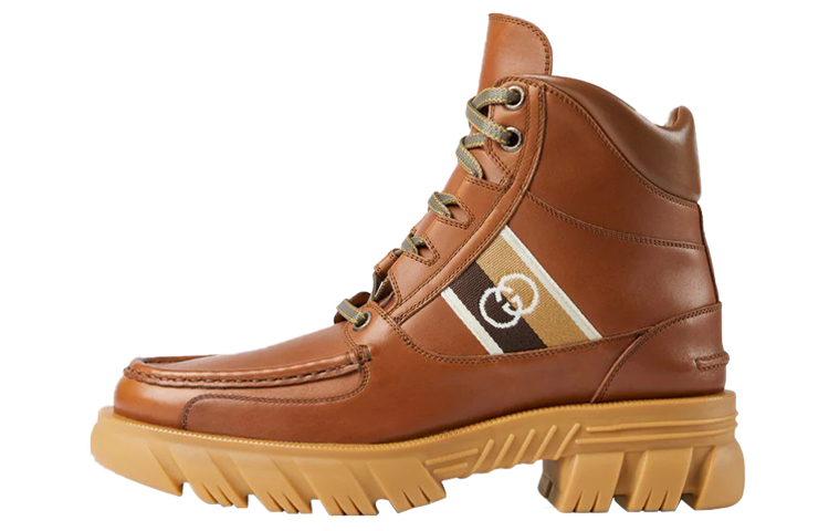 Gucci Ankle Boot with Interlocking G Brown 663368-DTNE0-2560