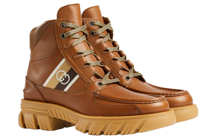 Order Gucci Ankle Boot with Interlocking G Brown 663368-DTNE0-2560