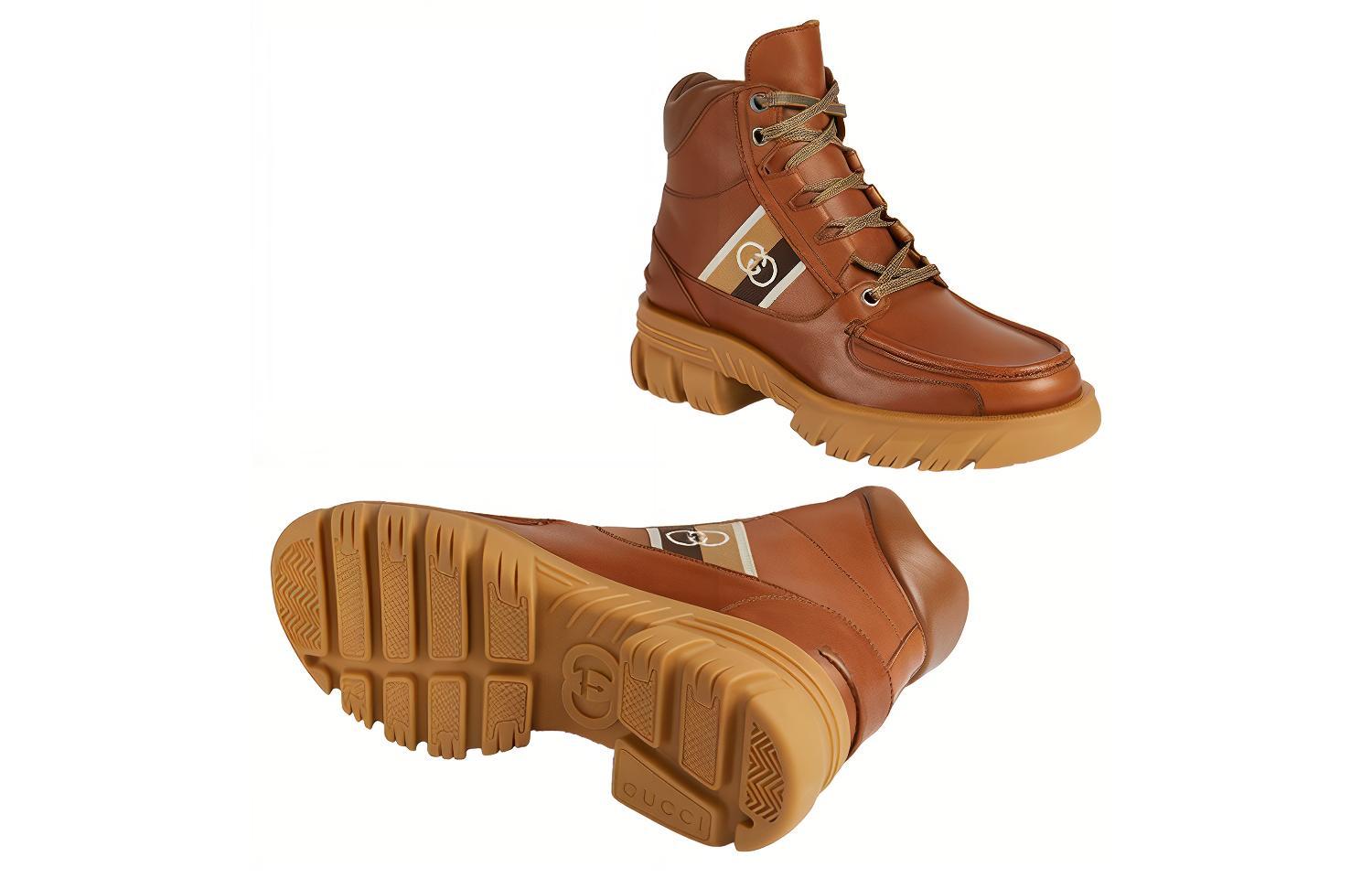 Purchase Gucci Ankle Boot with Interlocking G Brown 663368-DTNE0-2560
