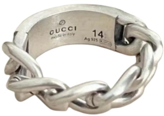 GUCCI Anillo de Plata 925 Antiguo Horsebit Esmalte Logo Unisex Pareja Plata 678711-J8410-9071 Lookbook GUCCI Anillo de Plata 925 Antiguo Horsebit Esmalte Logo Unisex Pareja Plata 678711-J8410-9071