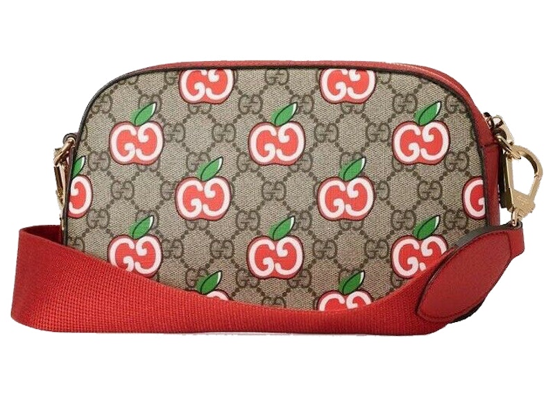 Lookbook グッチ アップル メッセンジャーバッグ ベージュ/ブラウン
