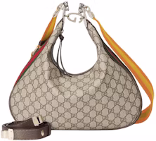 Gucci Attache Shoulder Bag Large GG Supreme Beige/Ebony/Multi Gucci Attache Shoulder Bag Large GG Supreme Beige/Ebony/Multi