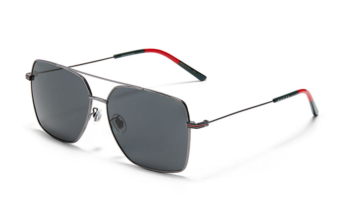 GUCCI Aviator Full-Frame Metal Sunglasses Black - Adjustable Prescription GG1053SK-001