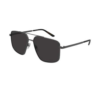 GUCCI Aviator Sunglasses Black 60mm Unisex Metal Frame Oval Modern Design. GG0941S-001