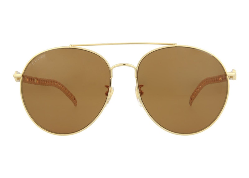 Gucci Aviator Sunglasses Gold/Brown (GG0725S-30008880-002) 圖 2
