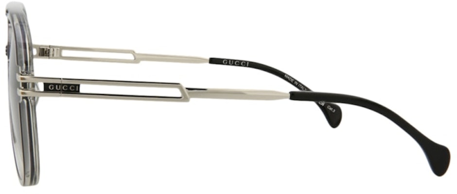 Gucci Aviator Sunglasses Grey/Silver/Grey (GG1104S-30012810-001) Lookbook Gucci Aviator Sunglasses Grey/Silver/Grey (GG1104S-30012810-001)