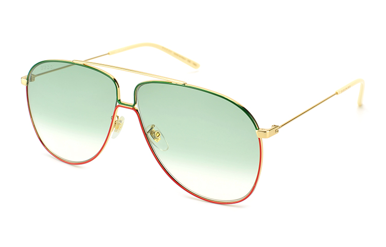 Gucci Aviator Sunglasses Logo Metal Oval Unisex GG0440S-008 圖 2