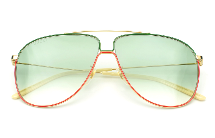 Gucci Aviator Sunglasses Logo Metal Oval Unisex GG0440S-008 圖 6