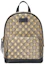 Buy Mochila Gucci GG Supreme Pequeña Abejas Doradas Beige/Ébano/Negro