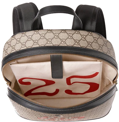 Gucci GG Supreme蛇王印花雙肩包 米色/深褐色 Lookbook Gucci GG Supreme蛇王印花雙肩包 米色/深褐色