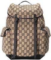 Gucci Backpack GG Wool Large Beige/Ebony Gucci Backpack GG Wool Large Beige/Ebony