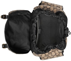 Gucci大型羊毛GG雙肩包 米色/棕色 Lookbook Gucci大型羊毛GG雙肩包 米色/棕色