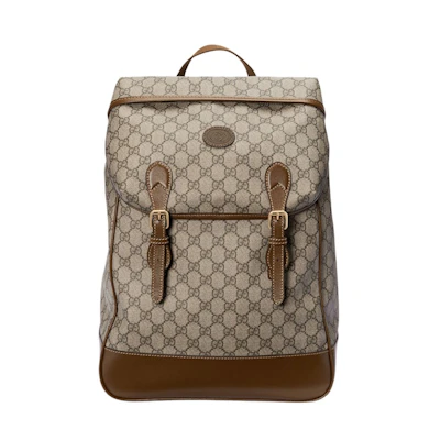 Gucci Backpack Medium GG Supreme Canvas Beige/Ebony