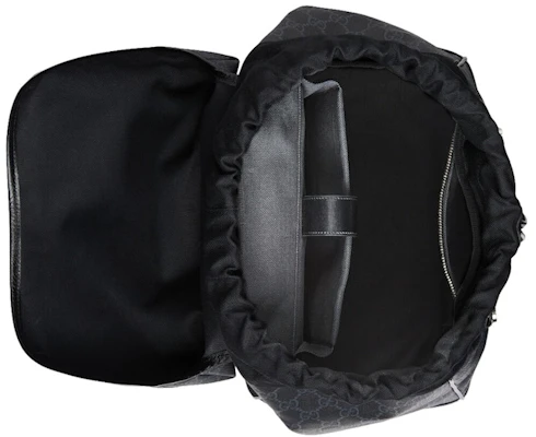 Gucci 中号雙G Supreme 帆布黑灰背包 Lookbook Gucci 中号雙G Supreme 帆布黑灰背包