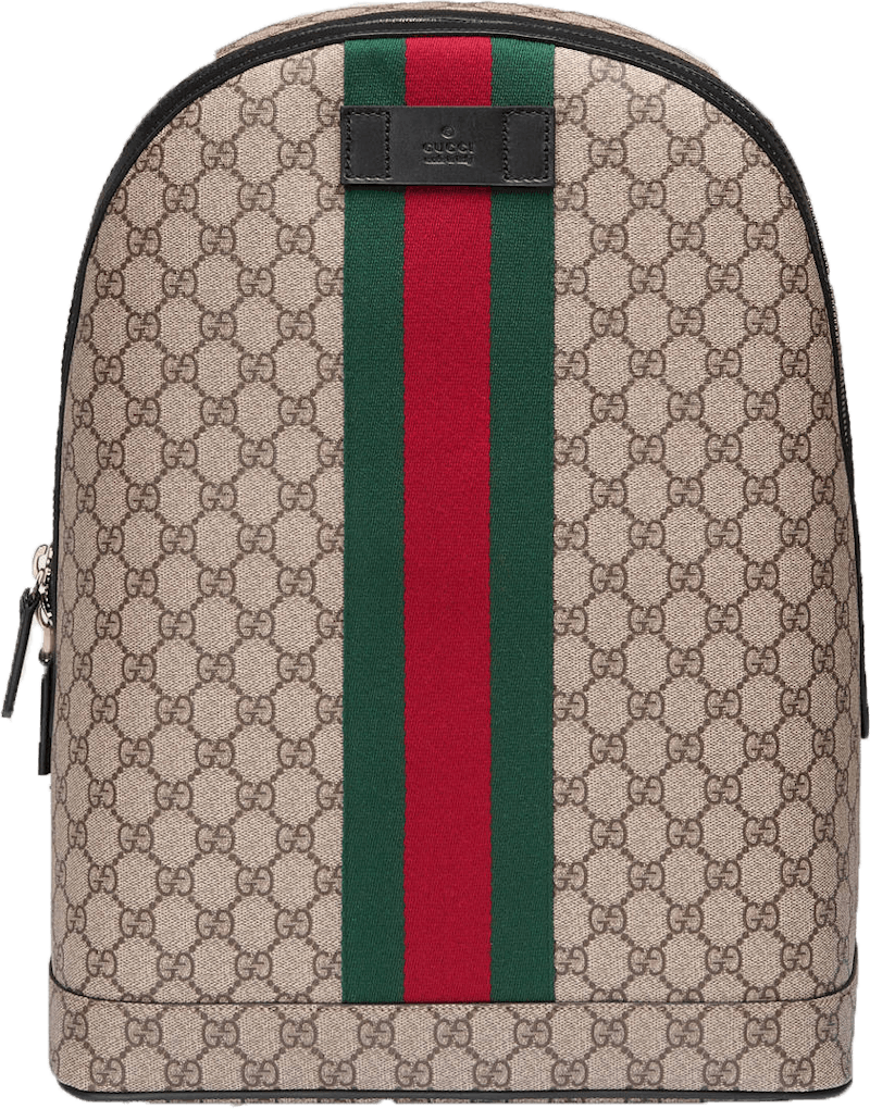 Gucci Backpack Zip Top GG Supreme Web Detail