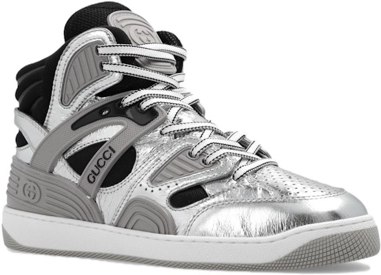 Gucci Basket Tinggi 'Perak Hitam' 724005-AABB8-8142 Lookbook Gucci Basket Tinggi 'Perak Hitam' 724005-AABB8-8142
