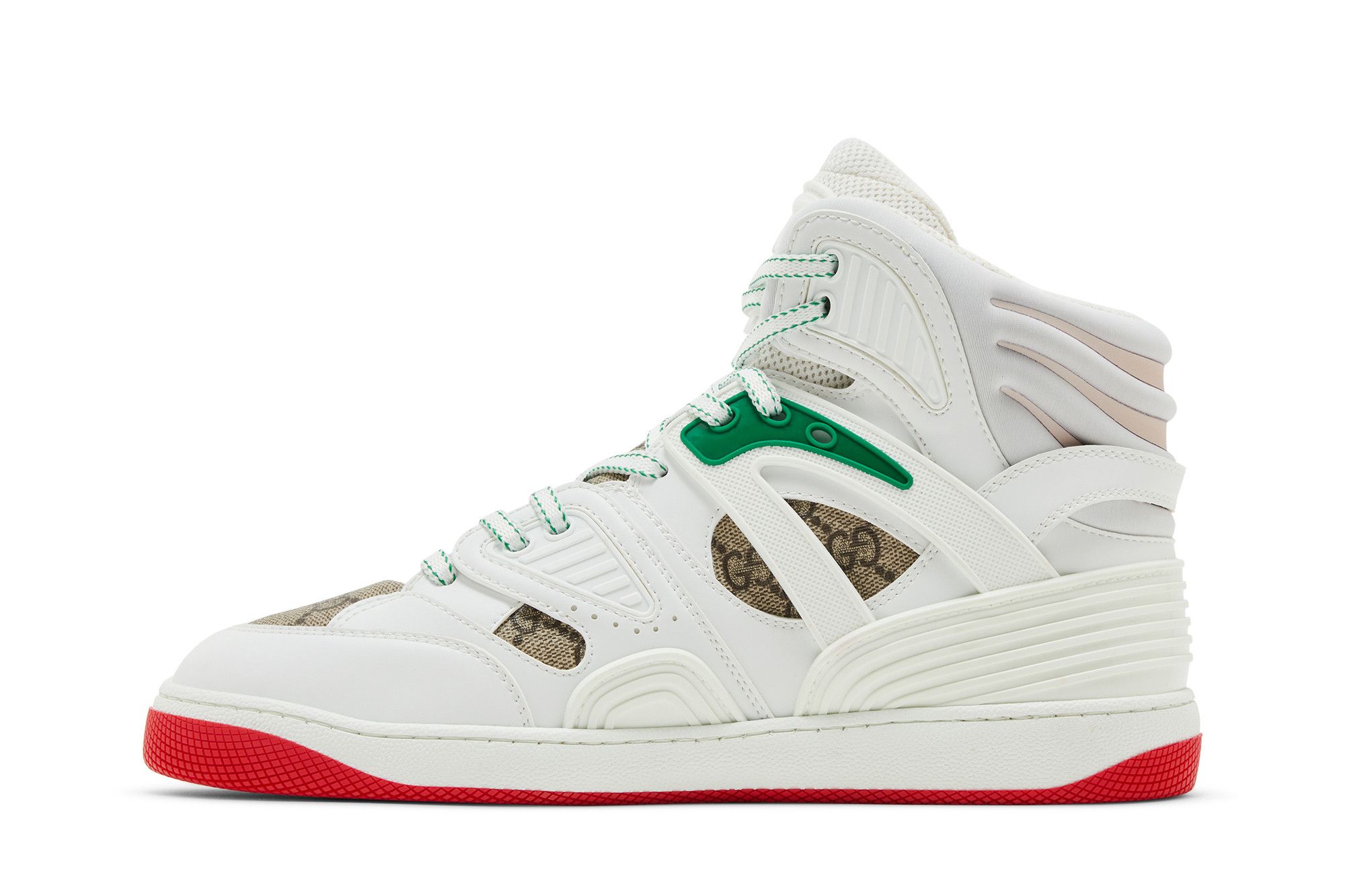 Lookbook Gucci Basket High ''White Demetra Red'' 673077-2SHG0-9076