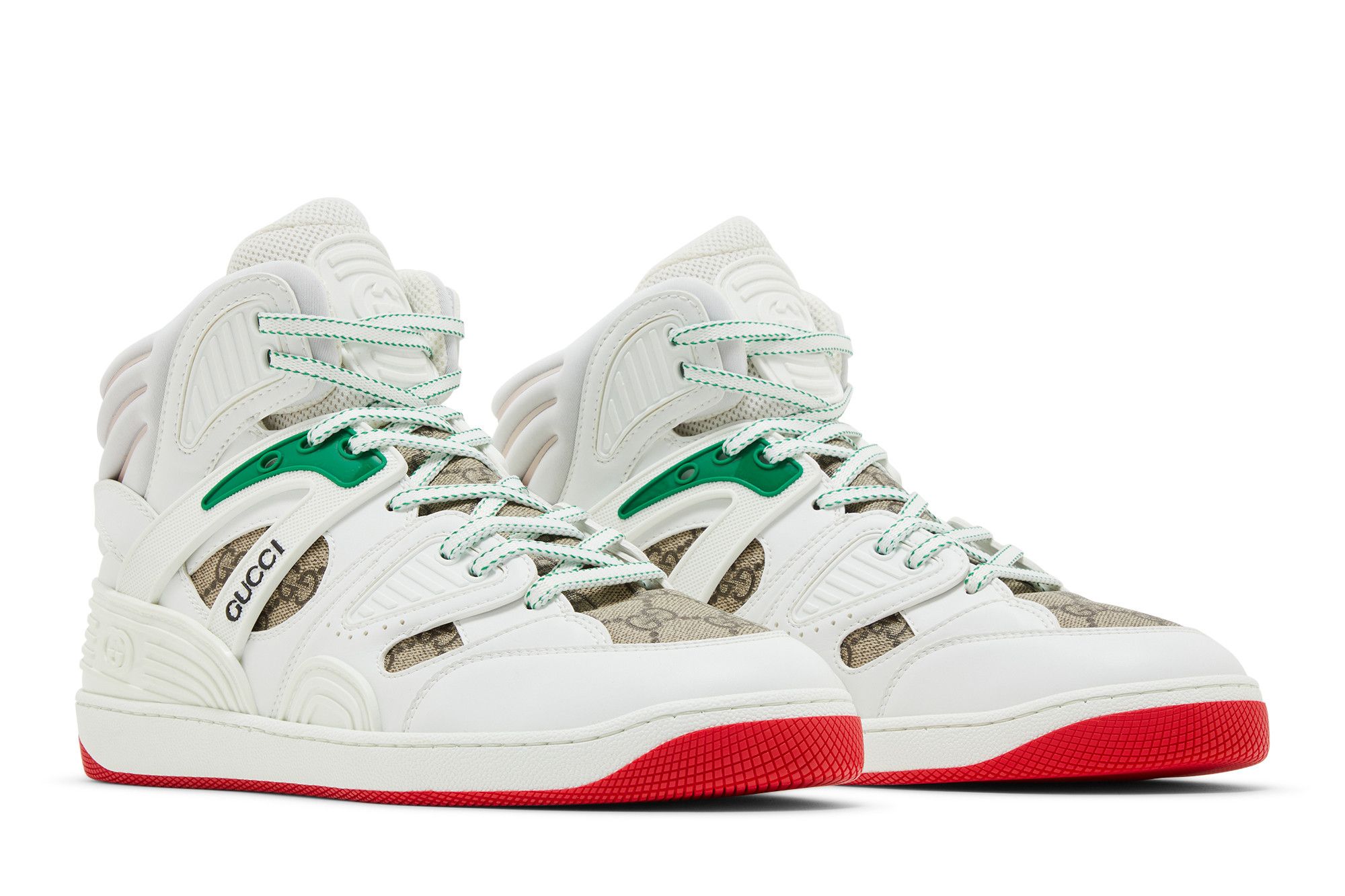 Cheap Gucci Basket High ''White Demetra Red'' 673077-2SHG0-9076