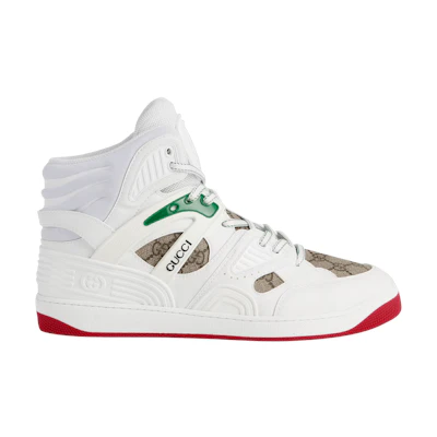 Gucci Basket High 'White Demetra Red'