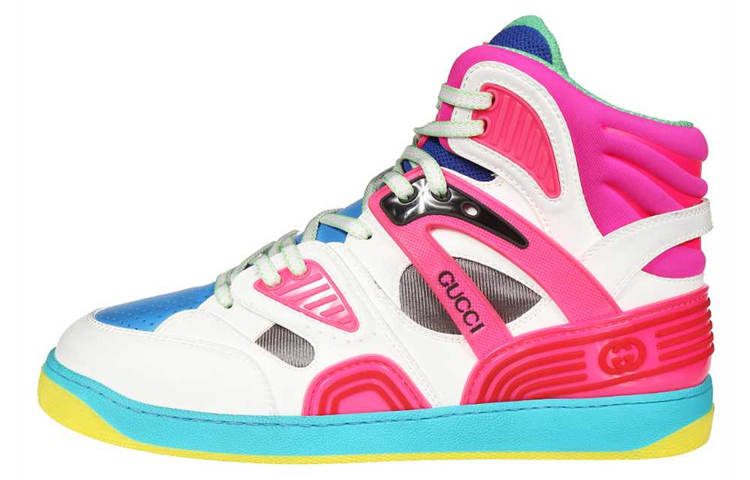 Gucci Basket High 'White Pink Blue' 661307-2SH80-9063