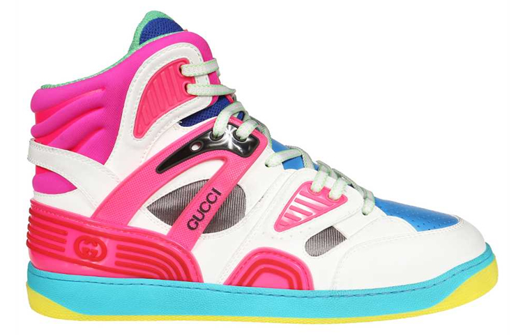 Order Gucci Basket High ''Wit Roze Blauw'' 661307-2SH80-9063