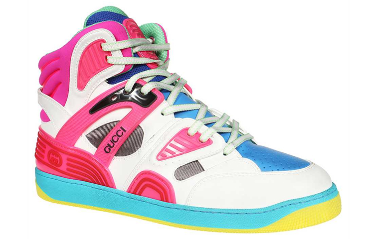 Lookbook Gucci Basket High ''Wit Roze Blauw'' 661307-2SH80-9063