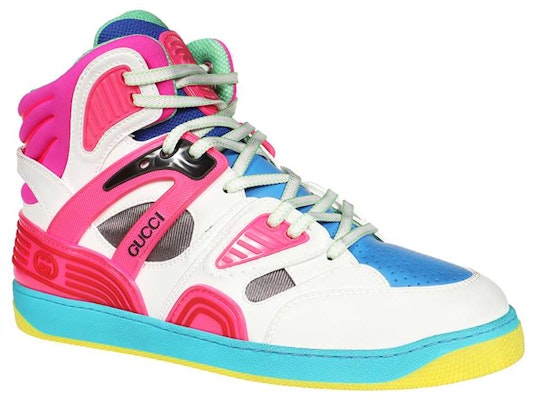 Gucci Basket High 'Putih Merah Jambu Biru' 661307-2SH80-9063 Lookbook Gucci Basket High 'Putih Merah Jambu Biru' 661307-2SH80-9063