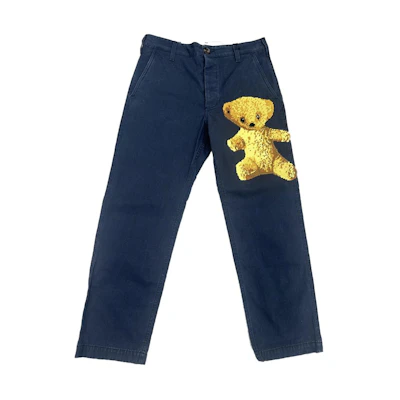 Gucci Bear Embroidered Black Straight-Leg Pants for Men 497360-XR919-1082