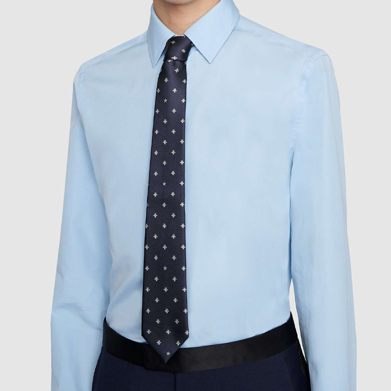 GUCCI Bee Pattern Silk Tie for Men 456526-4E002-4078 圖 4