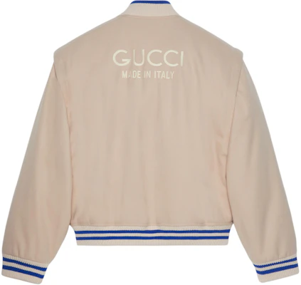 Jaket Bomber Kasual Lelaki Gucci Beige Colorblock Striped 762542-ZAPDJ-2388 Lookbook Jaket Bomber Kasual Lelaki Gucci Beige Colorblock Striped 762542-ZAPDJ-2388