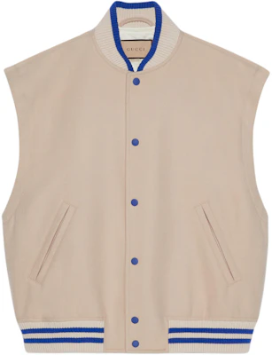 Jaket Bomber Kasual Lelaki Gucci Beige Colorblock Striped 762542-ZAPDJ-2388 Shop Jaket Bomber Kasual Lelaki Gucci Beige Colorblock Striped 762542-ZAPDJ-2388