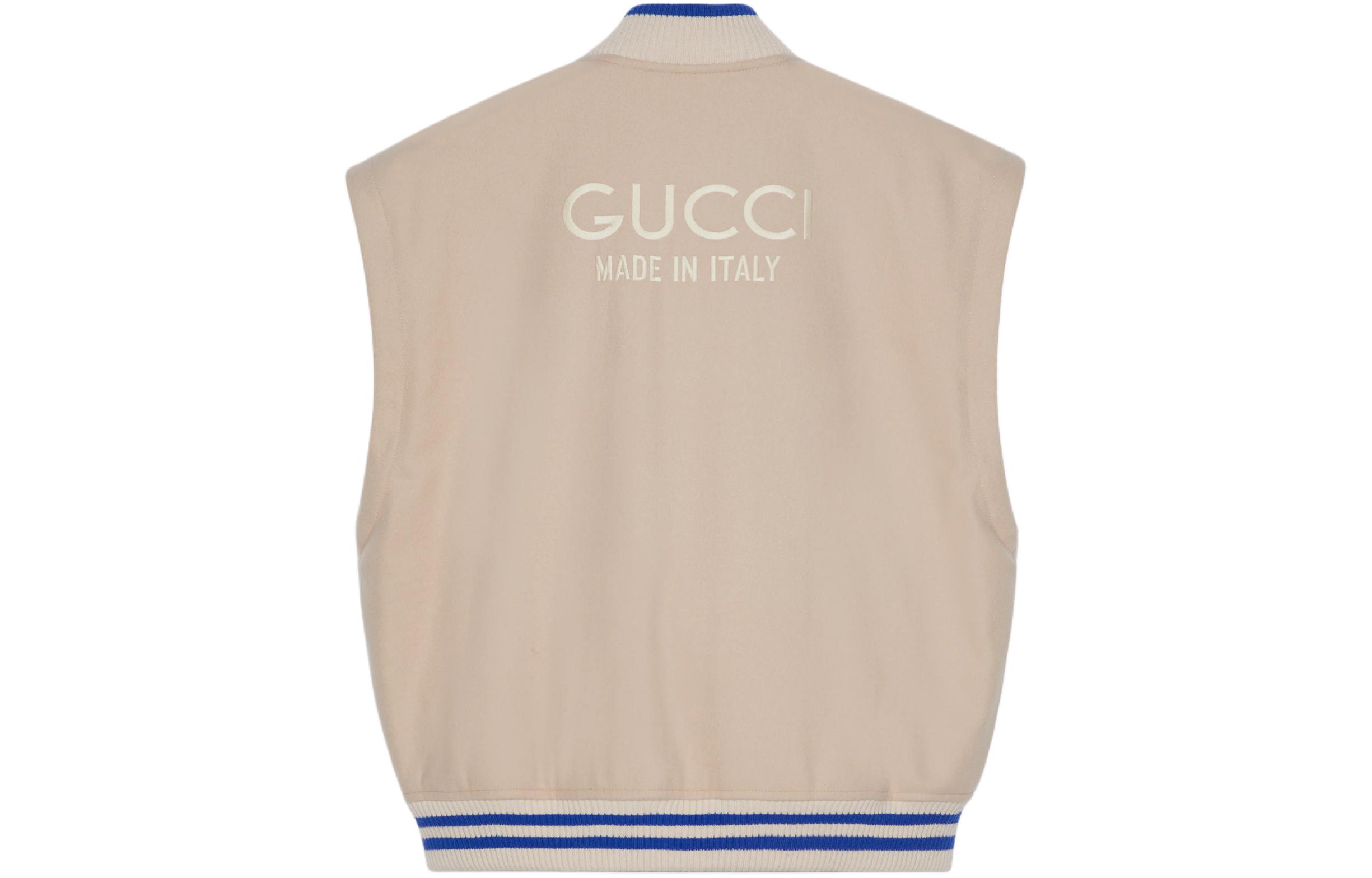 Purchase Jaket Bomber Kasual Lelaki Gucci Beige Colorblock Striped 762542-ZAPDJ-2388