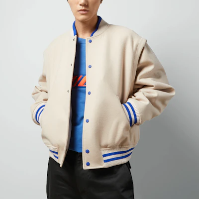 Jaket Bomber Kasual Lelaki Gucci Beige Colorblock Striped 762542-ZAPDJ-2388 Cheap Jaket Bomber Kasual Lelaki Gucci Beige Colorblock Striped 762542-ZAPDJ-2388