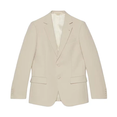 Gucci Beige Embossed Single-Breasted Blazer for Men 782751-ZAP1Y-9244