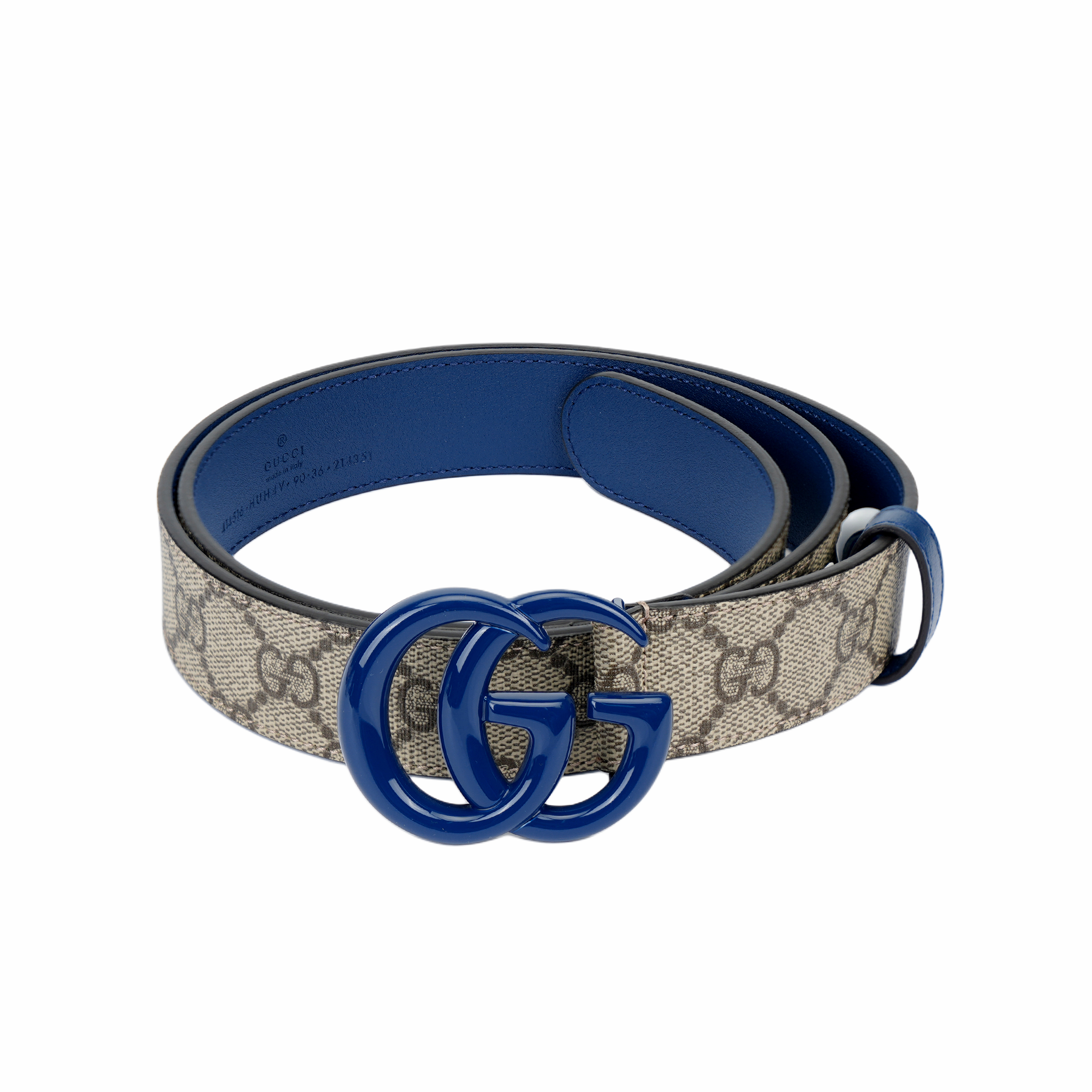 GUCCI Beige Leather Belt with Signature Design Smooth Buckle for Men - 3cm Width 414516HUH4V8952